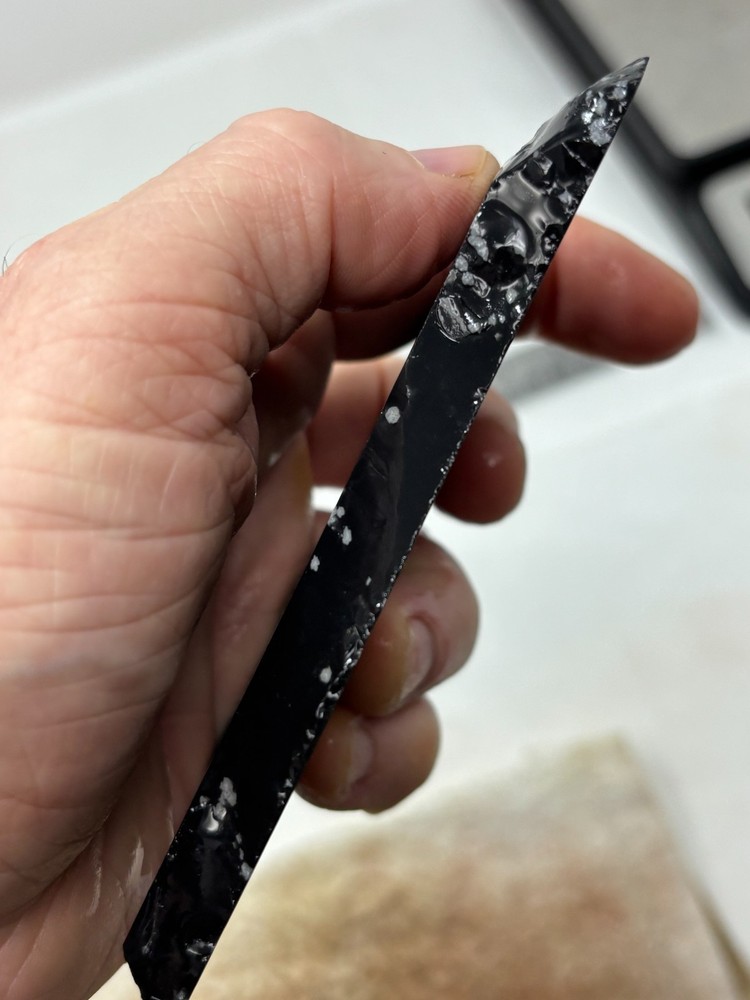Snowflake Obsidian Slab Lapidary Cabbing Knapping Combo ship avail