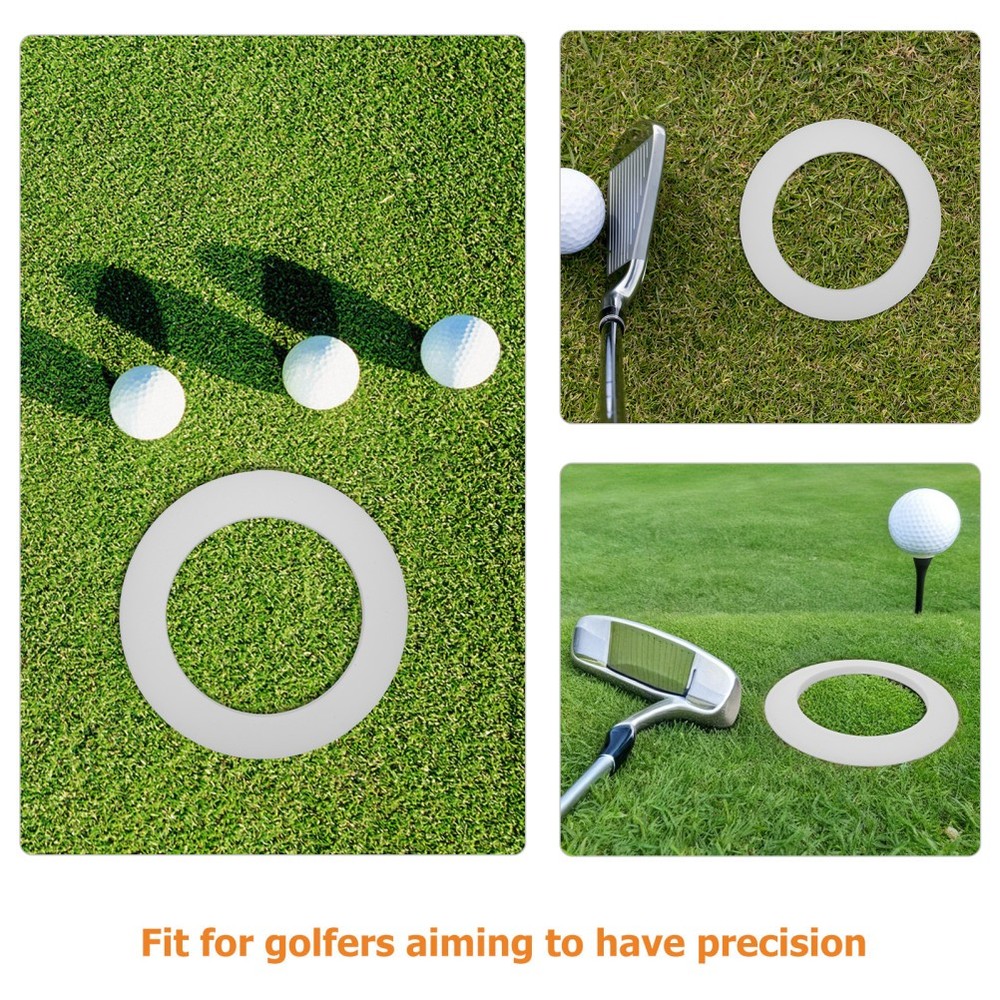 2 Pcs Golf Putting Ring Training Aid Cup Hole Indoor Auto Return