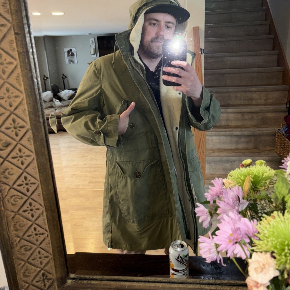 M47 WW2 US military Overcoat, Parka Type with pile liner size medium 1948 Wool