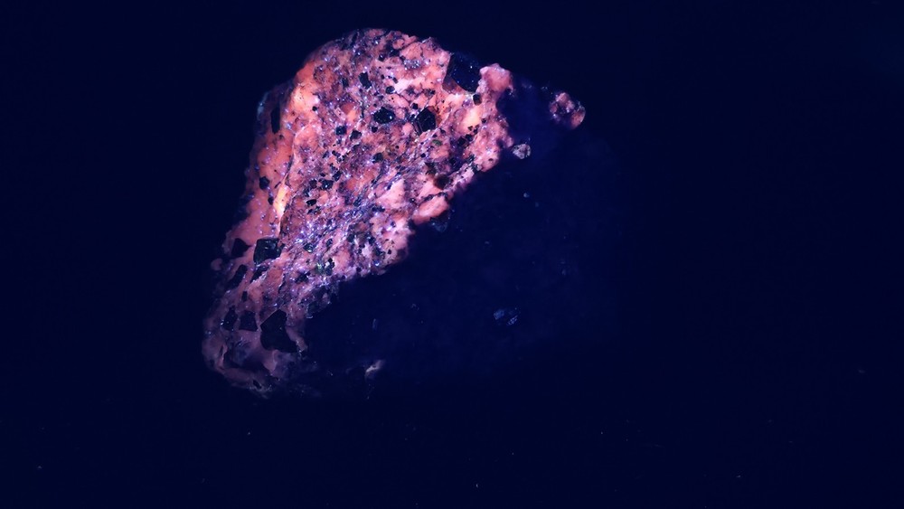 UV Reactive Pyrite On Calcite Specimen