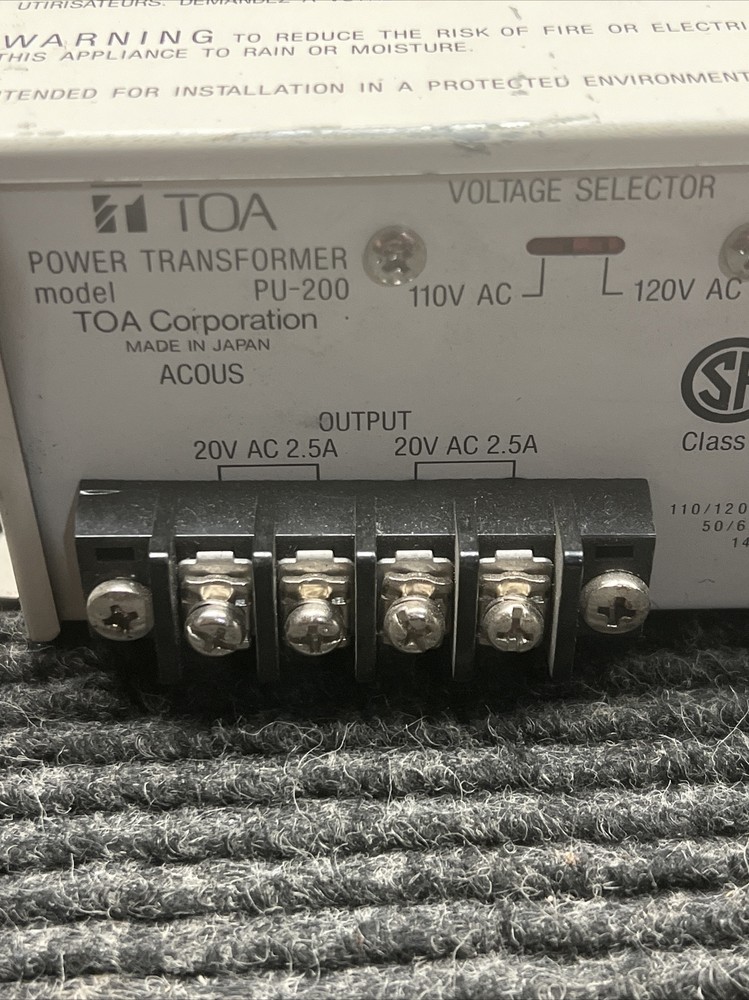 Used TOA Power Transformer Unit PU-200