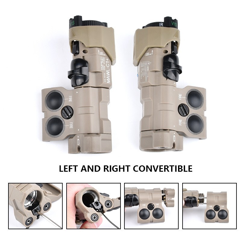 WADSN MAWL C1+ Laser Red Green IR Laser Sight White LED Strobe Flashlight