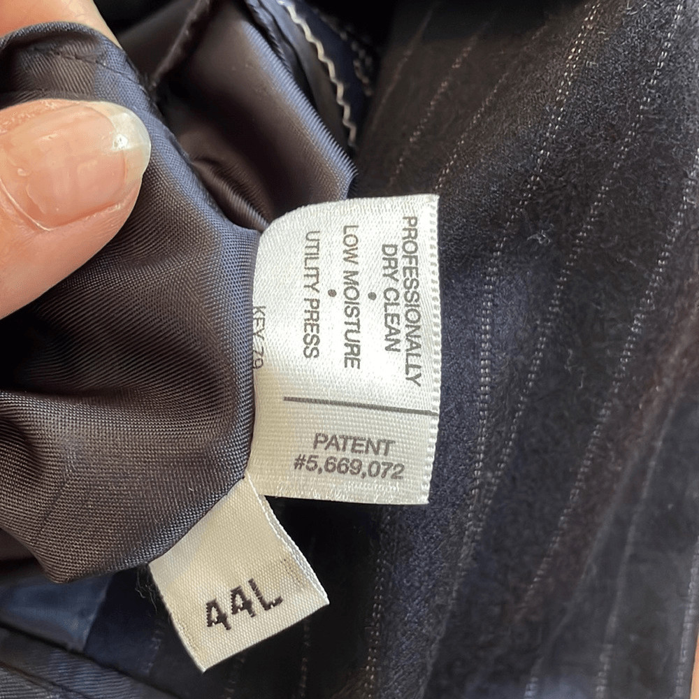 Daniel Cremiuex Collection black pin striped wool jacket/blazer