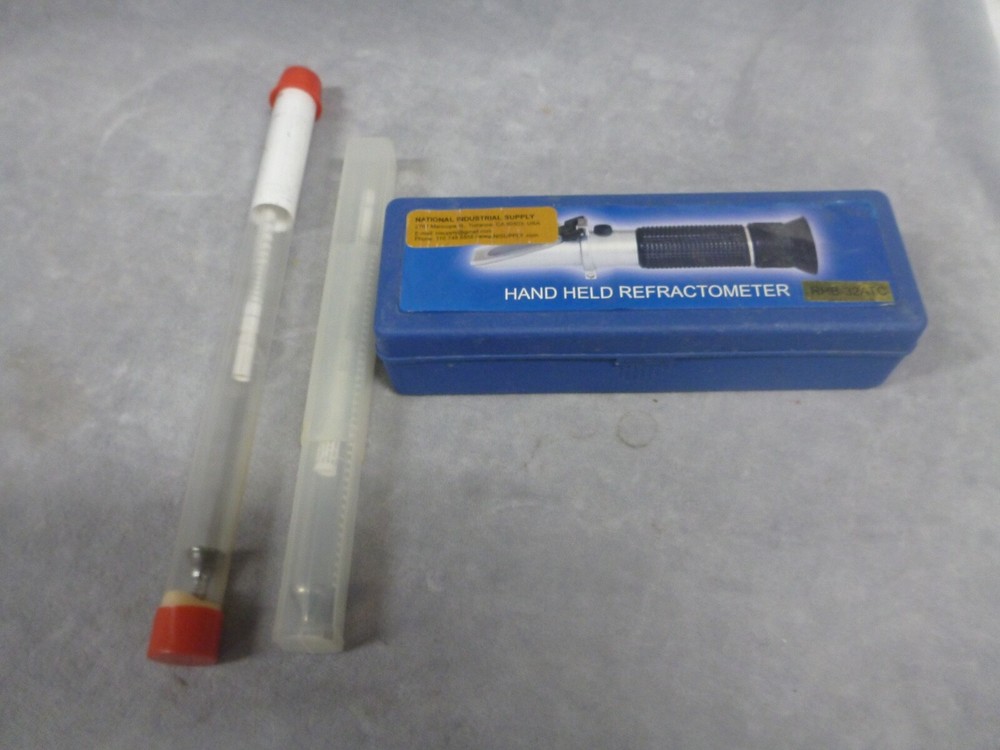 ONE RHB-32ATC Hand Held Brix Refractometer AND TWO Hydrometers
