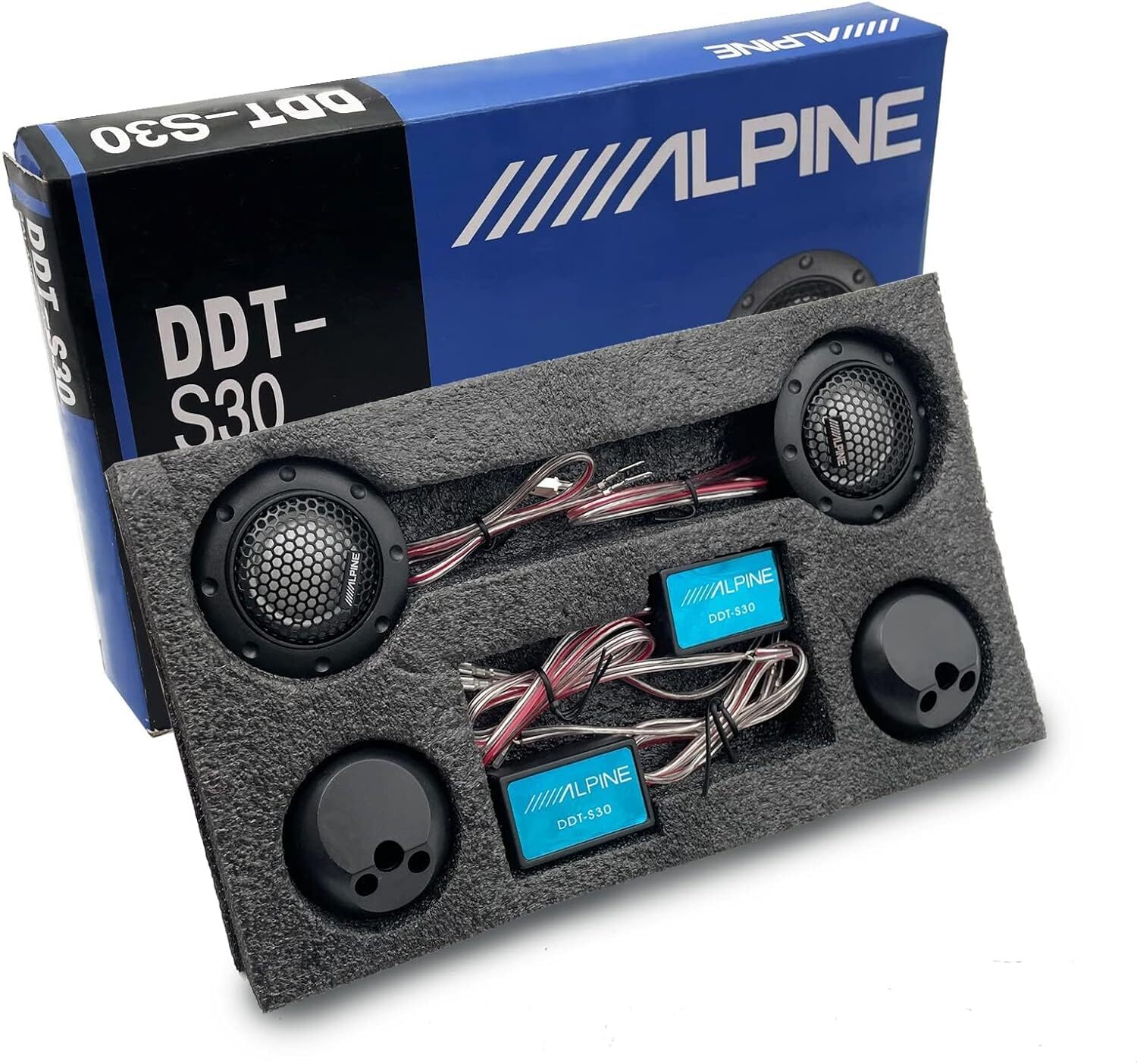Pair Alpine DDT-S30 360W 2.5CM 1" Soft Dome Balanced Car Audio Speakers Tweeters