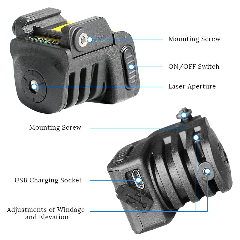 Green Rechargeable Laser Sight for Ruger RXM