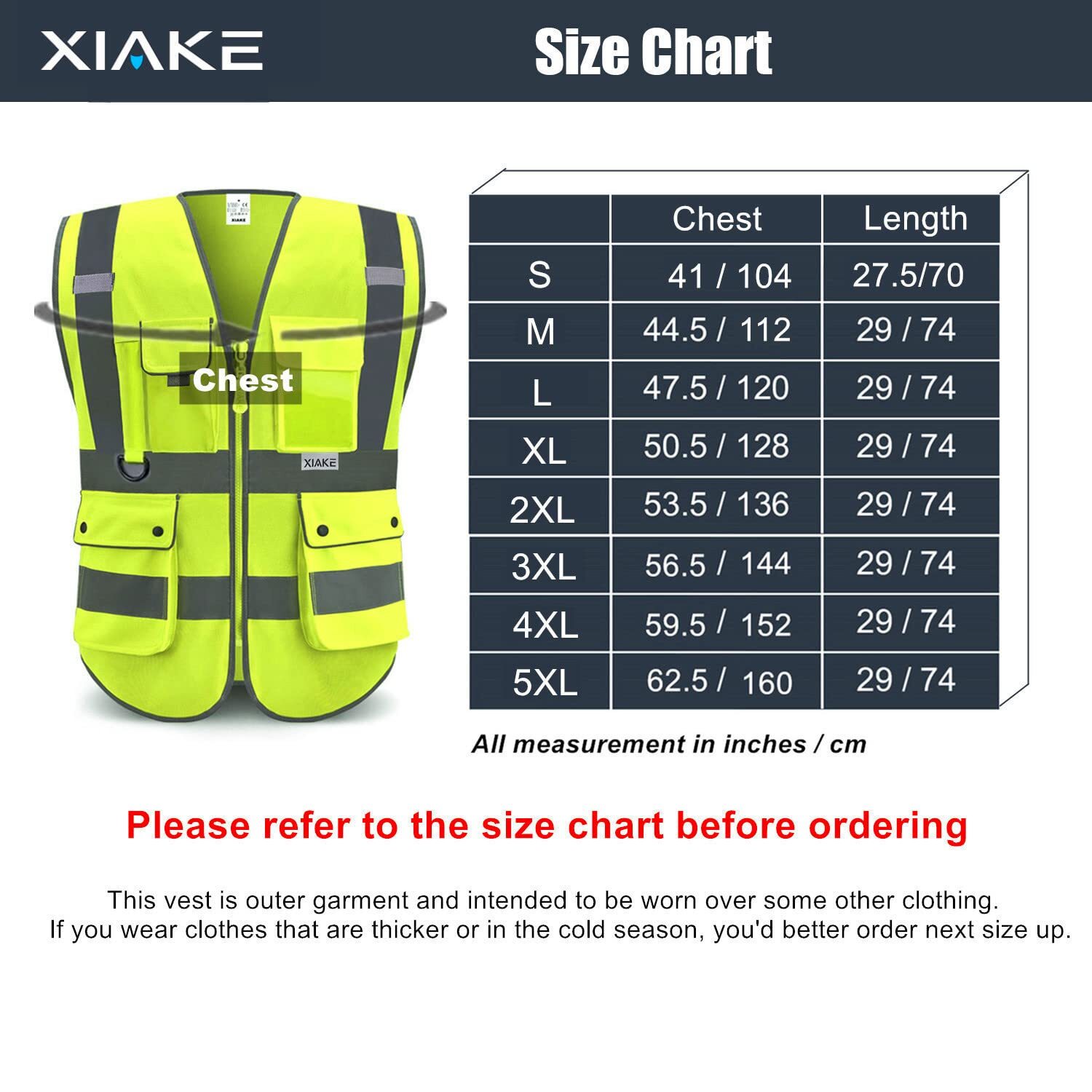 Reflective Safety Work Vest Small Size for Men Women Kids