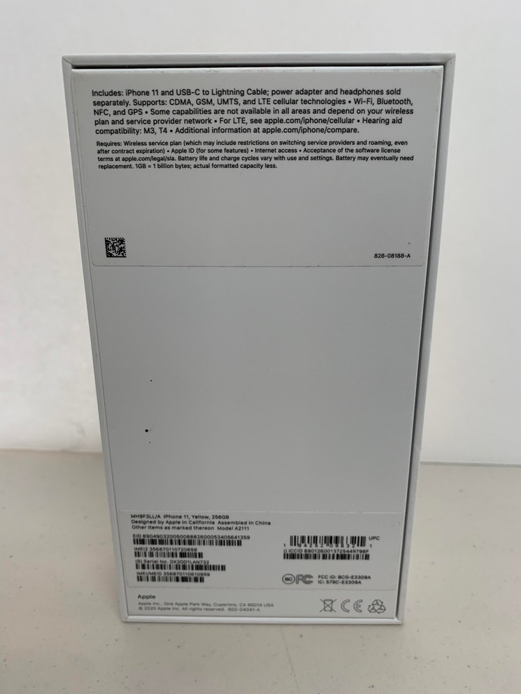 Iphone 11 Yellow Empty Box