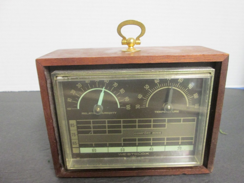 Vintage Westclox Temperature & Relative Humidity Gauge