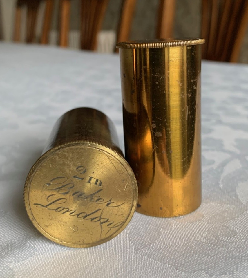 Large Antique C. Baker No. 2 - Compound Bar-limb Brass Microscope - circa 1860