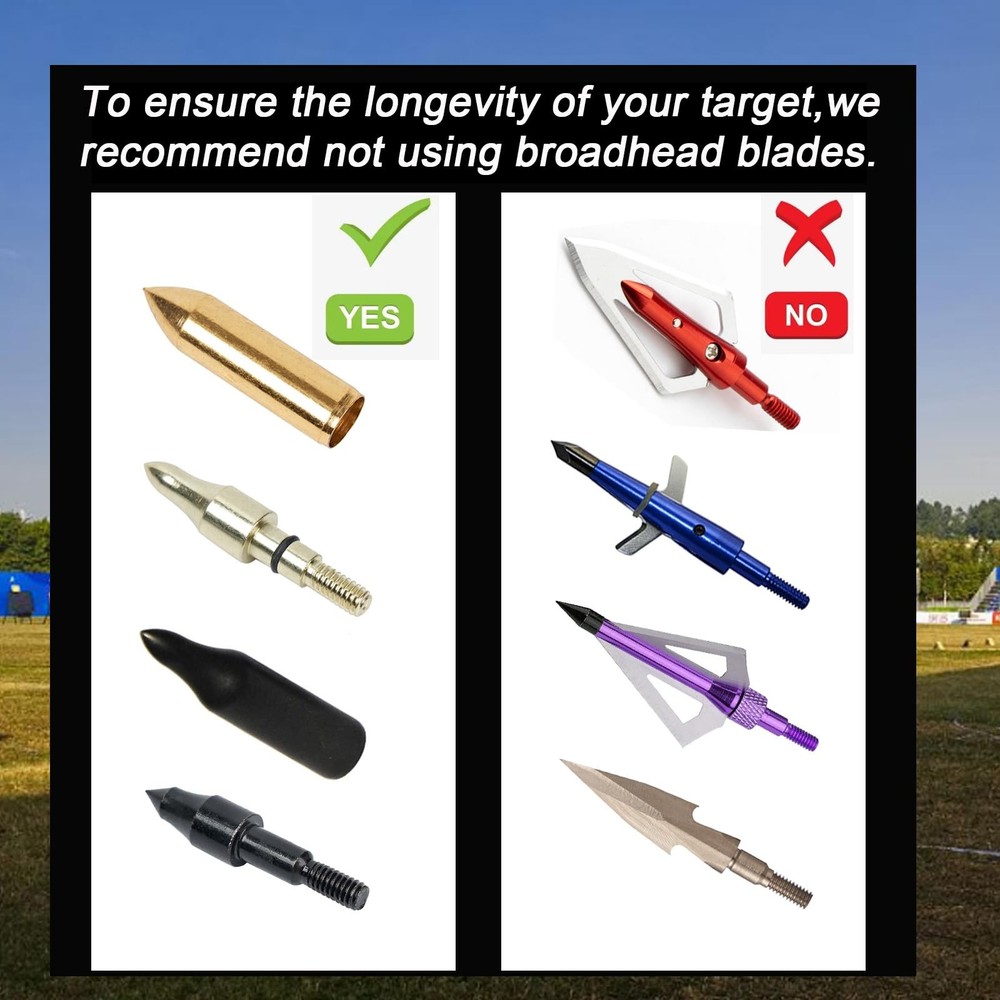 Archery Targets for Backyard with 20 pcs Archery Paper Targets and Arrow Pull...