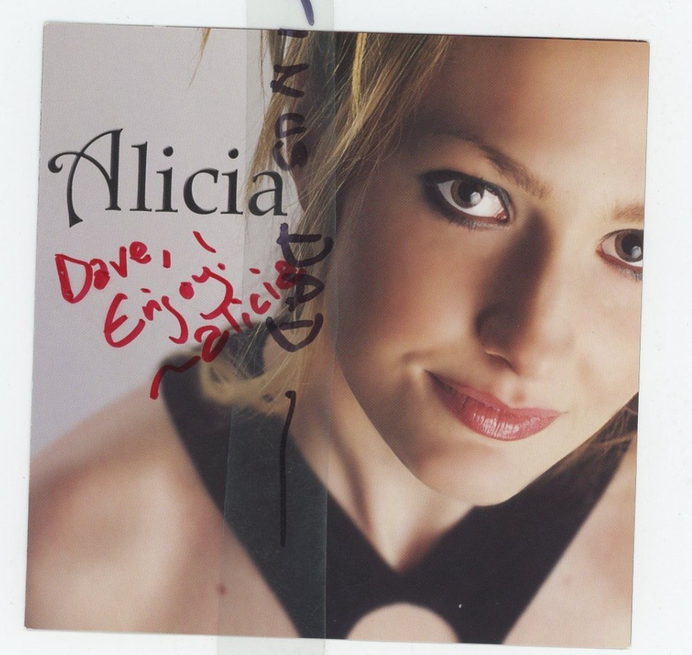 Autographed CD Linear Notes ( NO CD or CASE ) Singer Songwriter Alicia Wiley