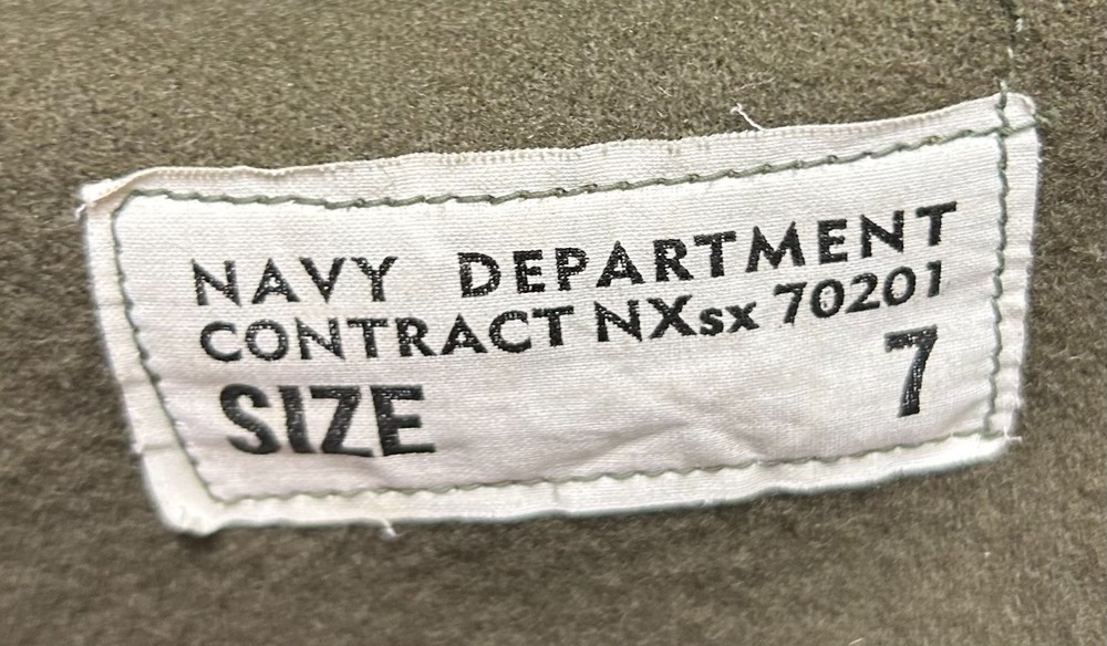 WWII Navy USN Cold Weather Deck Cap Hat