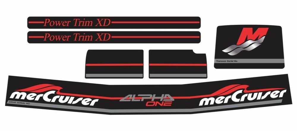 MerCruiser Alpha One Gen Two Drives Engine Red Rams 37-861431A98 Decals Sticker