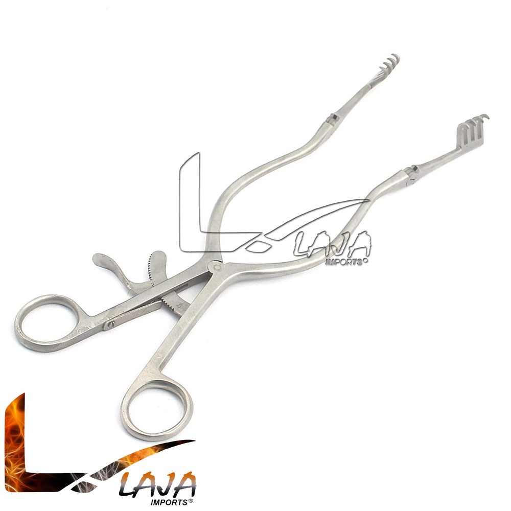 Beckman Weitlaner Retractor Self Retaining 12" 4X4 SHARP-POINTS Surgical