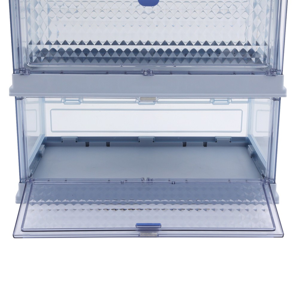 4 Tier Plastic Folding Storage Bins 35" Stackable Storage Drawer w/Magnetic Door