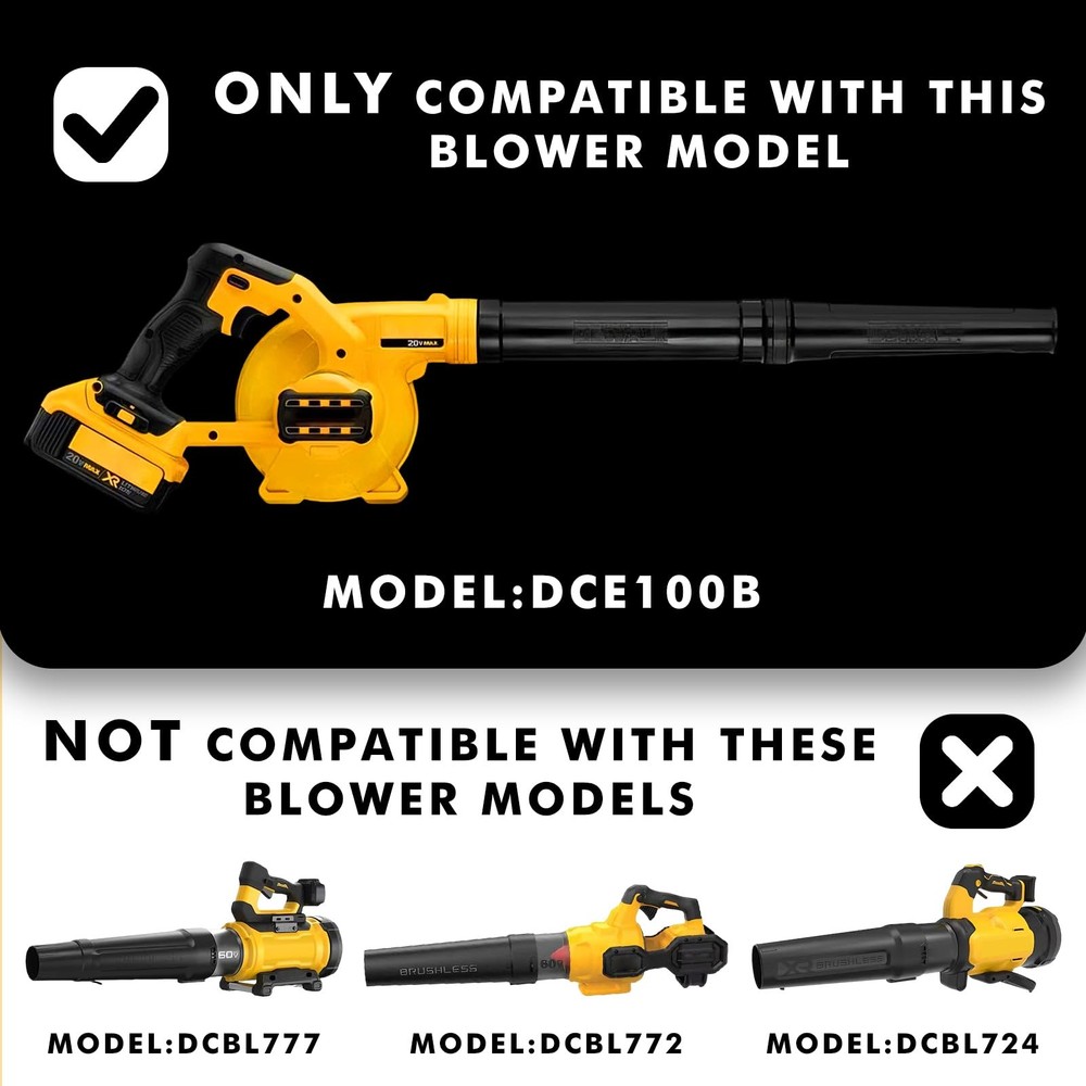 Leaf Blower Rack, Wall-Mounted Tool Hanger Compatible with DCE100B, Grass Tri...