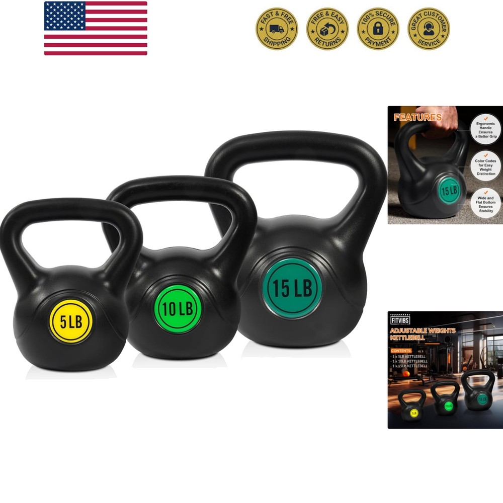 Kettlebell Sets Piece Strength Training KettleBells Weight Set