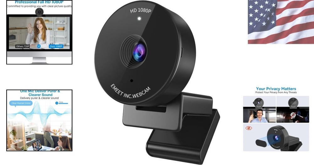 High-Definition C950 Webcam with Built-In Microphone & Auto Light Correction