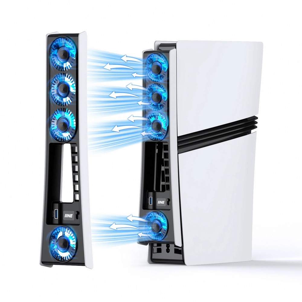 USB-Powered Cooling Fan Accessory with Auto Temperature Control — Two-Speed Oper