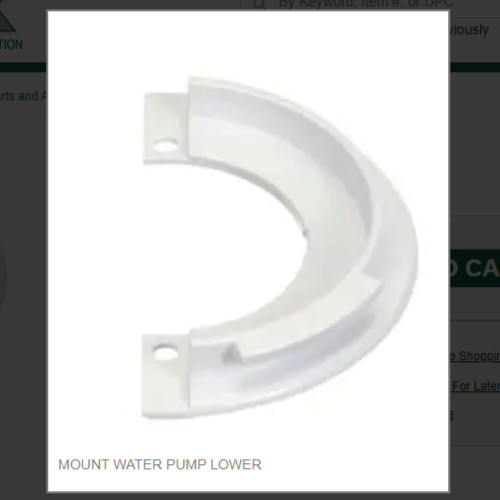 MOUNT WATER PUMP LOWER #9051741-02