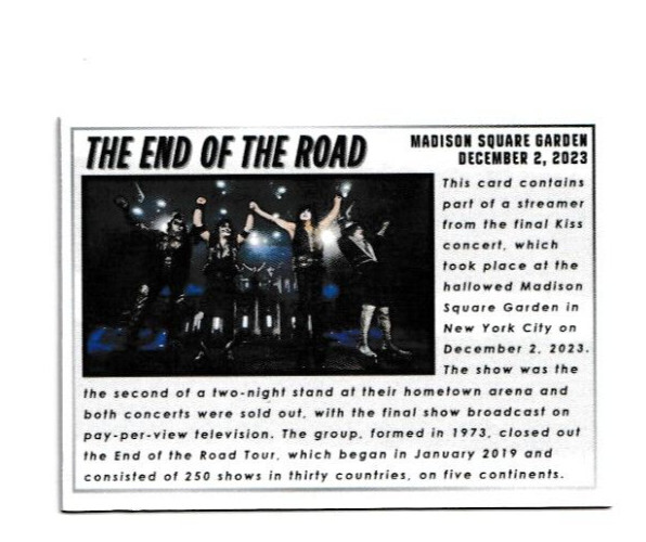 KISS 2023 End of the Road Tour Madison Square Garden Concert Part of Streamer