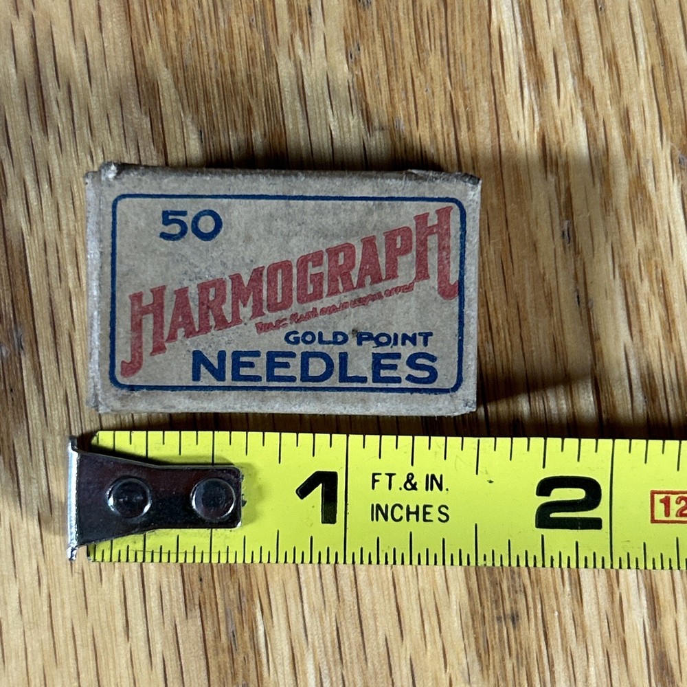 Antique Harmograph Gold Point Phonograph Needle Package Advertising W Needles