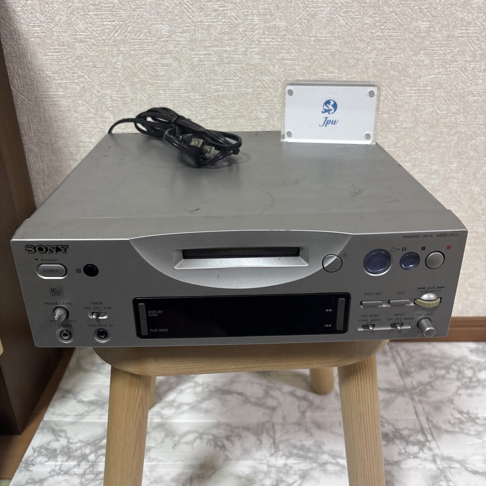 Sony MDS-PC1 MiniDisc MD Recorder Player PC Link Deck Japan Tested Working Audio