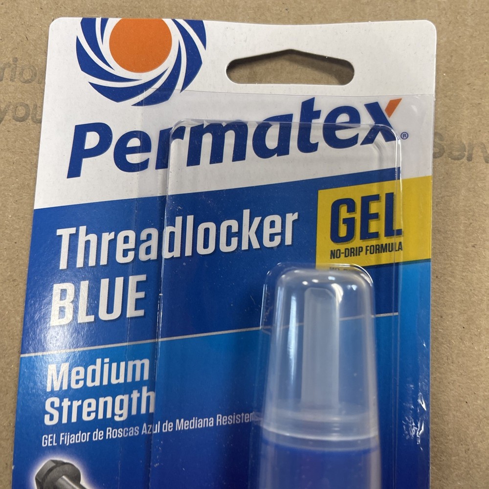 Permatex 24010 Blue Threadlocker Gel Medium Strength No Drip Formula New Sealed!