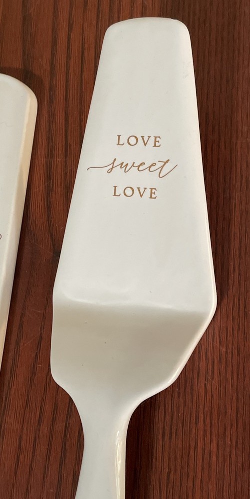 Cake Knife & Server Style Me Pretty Ceramic Wedding Set
