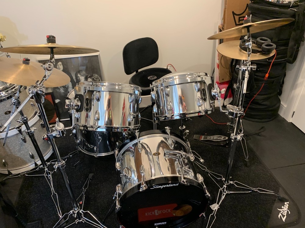 Slingerland Mirror (Chrome) 4-piece drum set