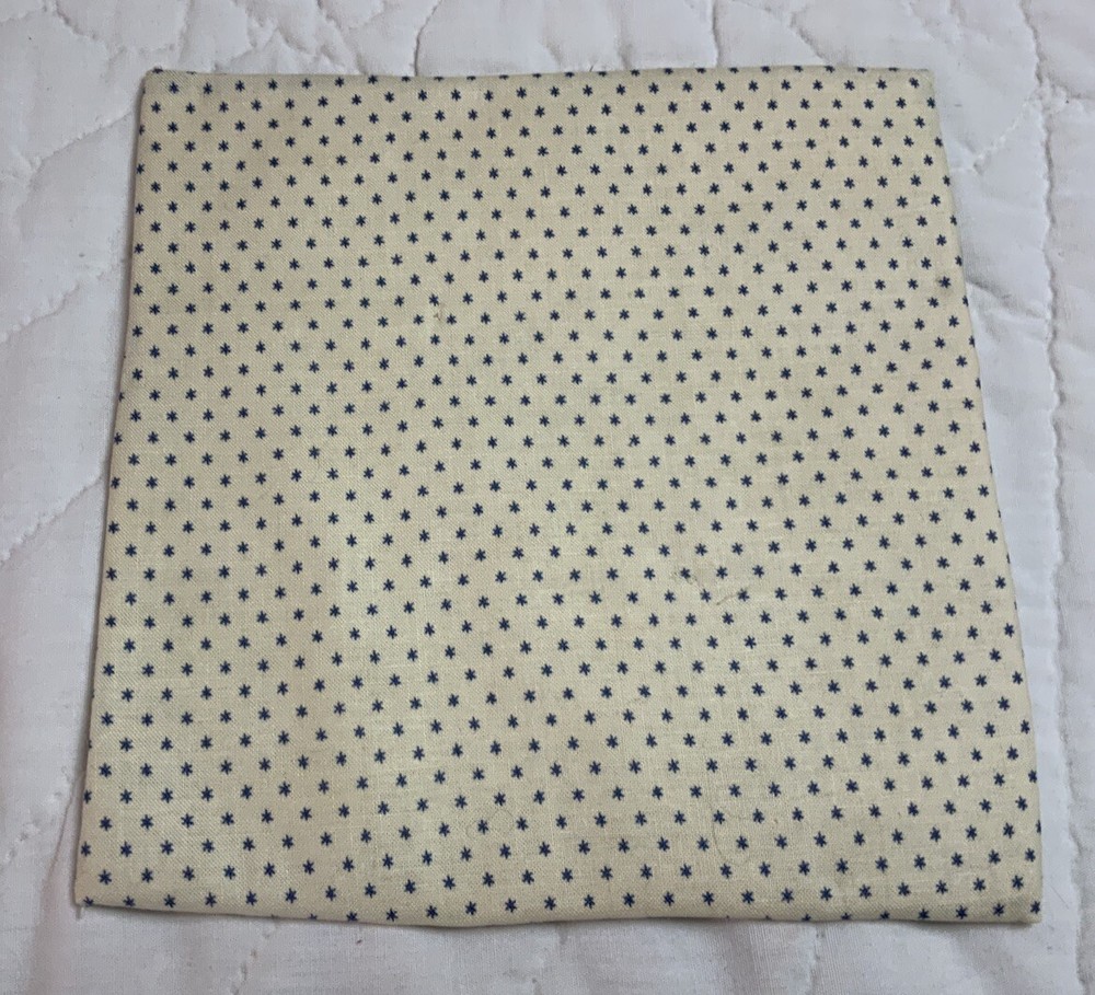 Vintage Patchwork Quilt Table Topper, Nine Patch, Early Calico Prints, Blue