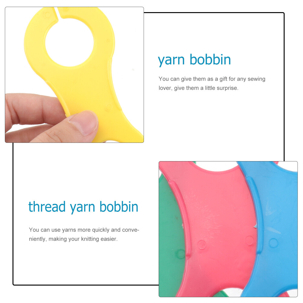 30PCS Knitting Yarn Bobbin Thread Winding Plate Sewing Thread Manual Holder