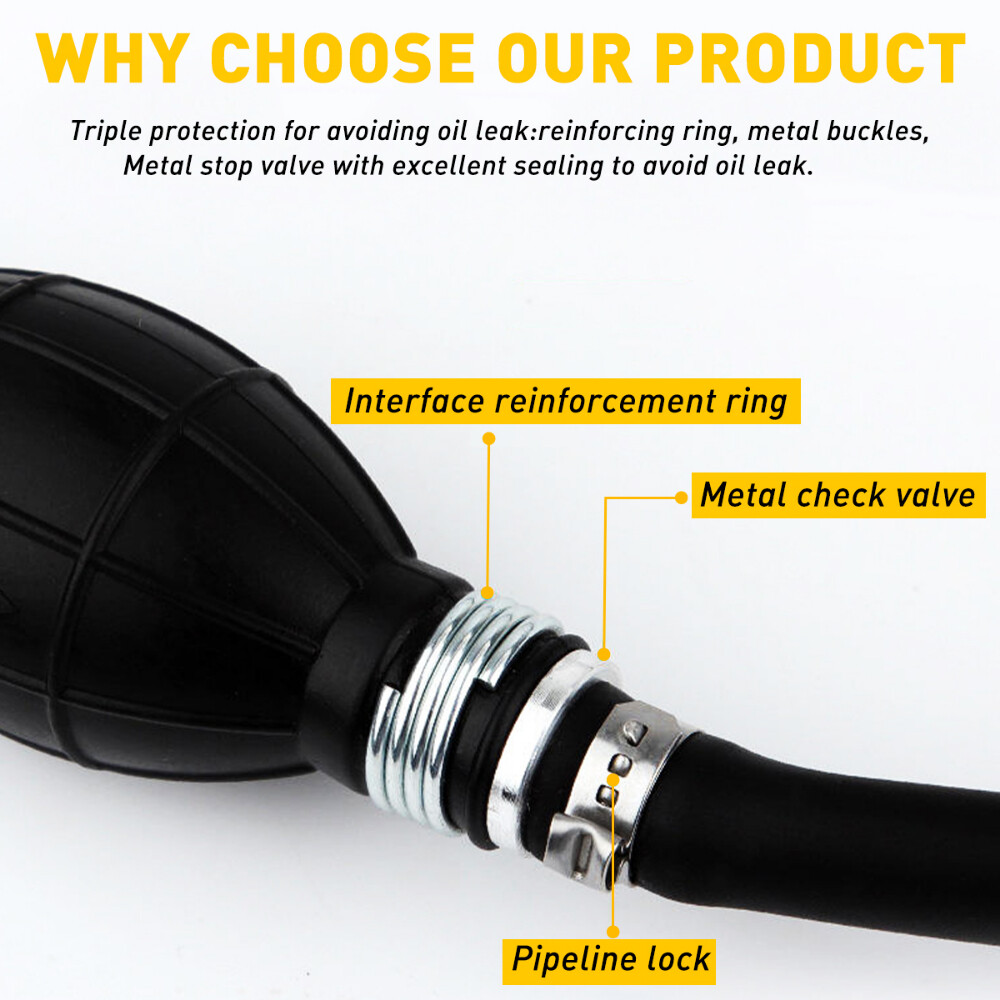 5/16" Gas Hose Fuel Line Assembly Primer Bulb Universal for Boat OUTBOARD Marine