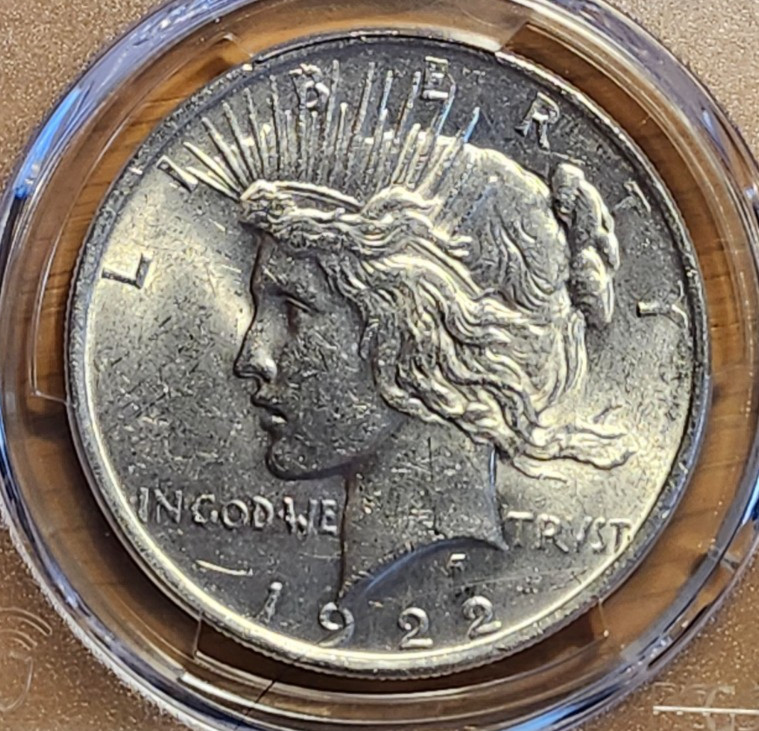 1922 P PCGS MS62 PEACE 90% SILVE#2
