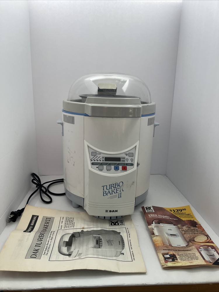 DAK Turbo Baker II FAB-2000 Bread Machine & Dough Maker - Tested & Working
