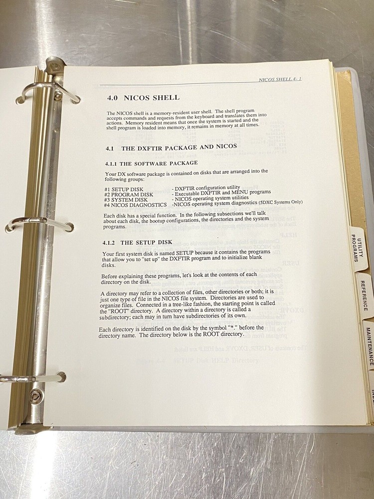 Nic Nicolet DX Spectrometer -Users Guide / Manual / Instructions