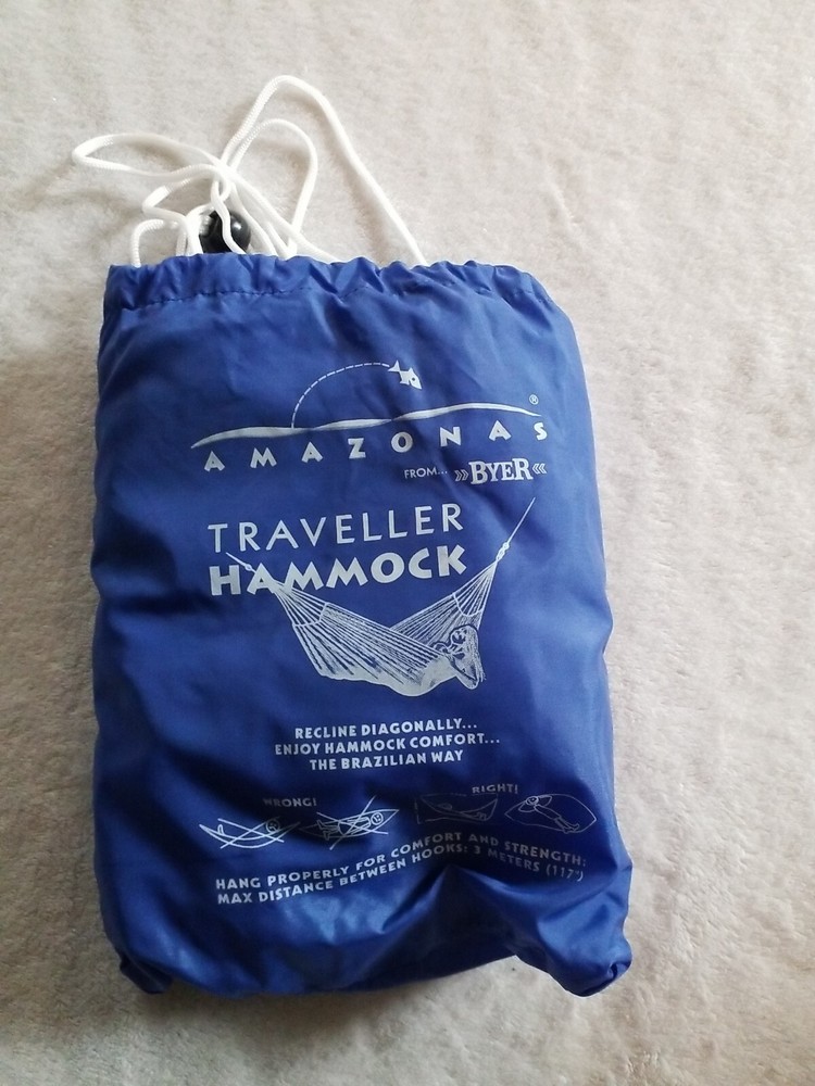 Amazonas Hammock Travel Set Blue Light Hammock Adjustable. C26