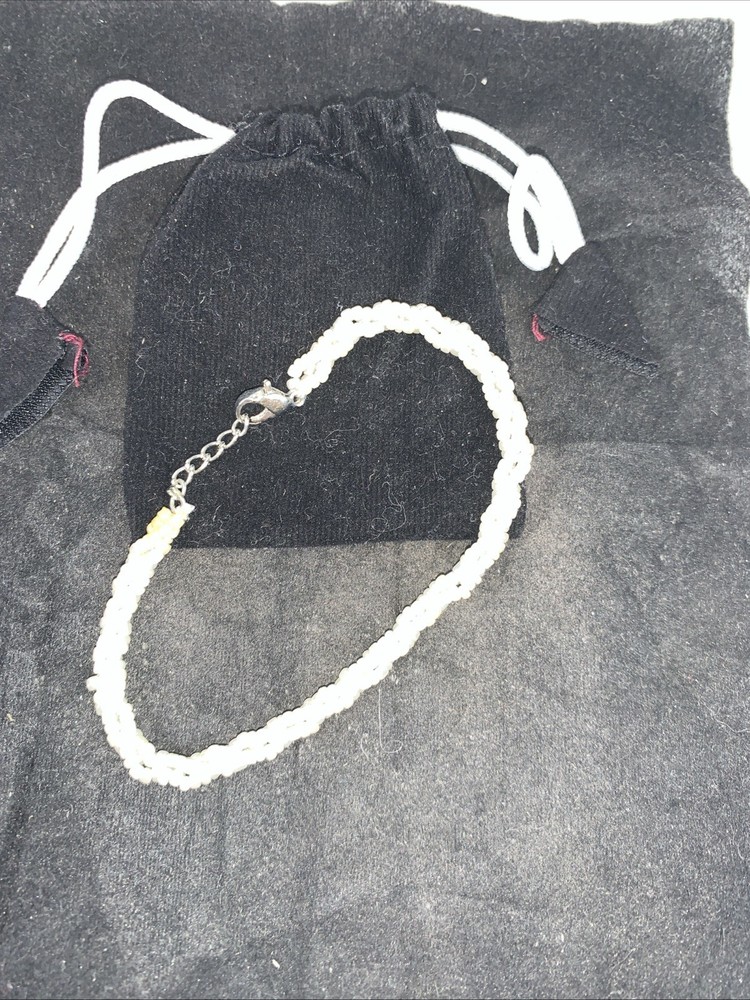 Spiral Beaded Bracelet -White