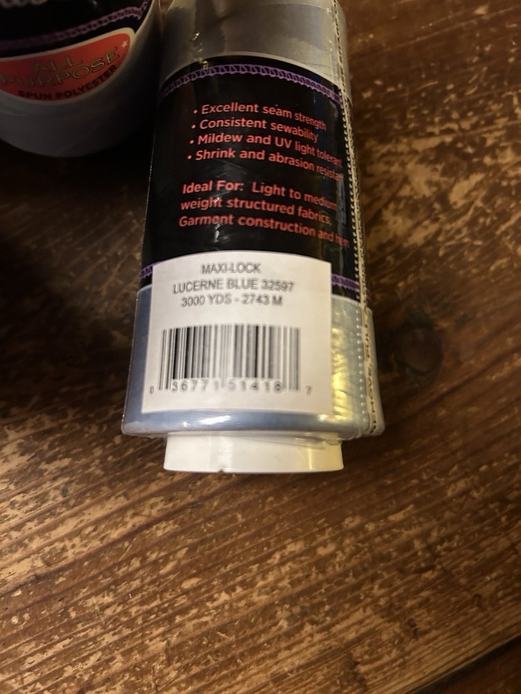32597 A&E Maxi-Lock Cone Thread 3,000yd-Lucerne Blue 4 PACK