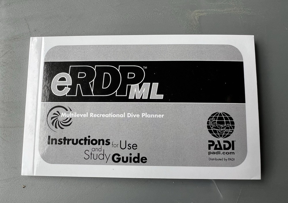 PADI eRDPML Multilevel Recreational Dive Planner with Instructions & Box