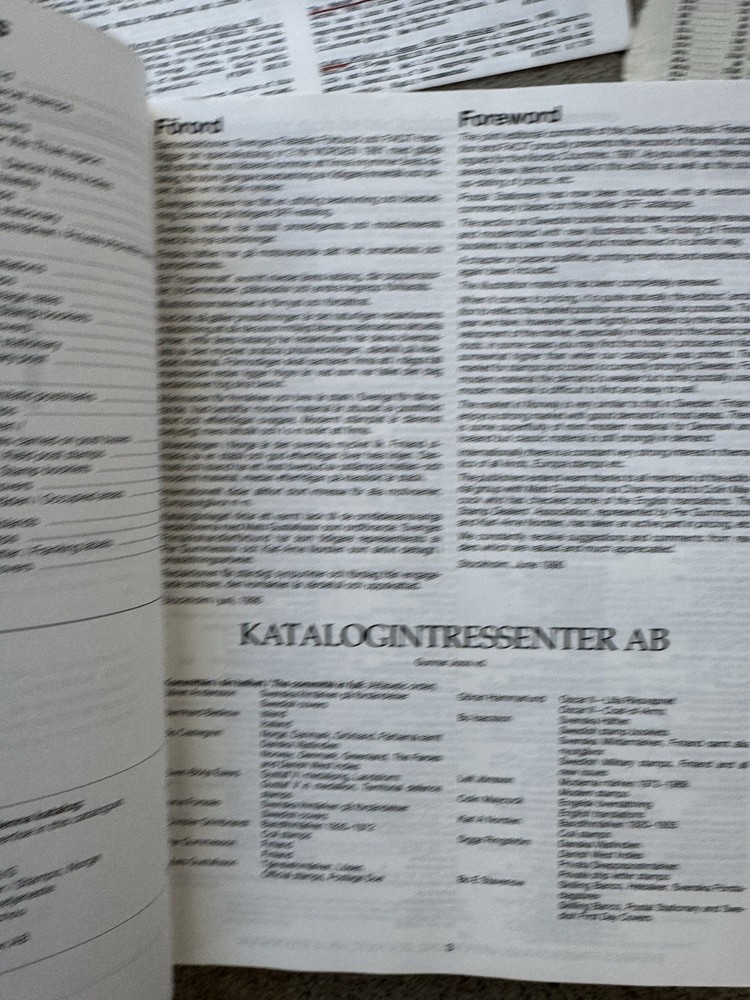 FACIT Norden 1988 Facit Special 1991 Stamp Catalog Lot Tarn Signed