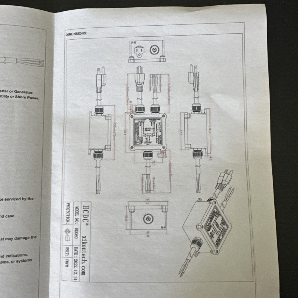 AC120V 15Amp Automatic Transfer Switch, ATS Auto Transfer Switch, HD060