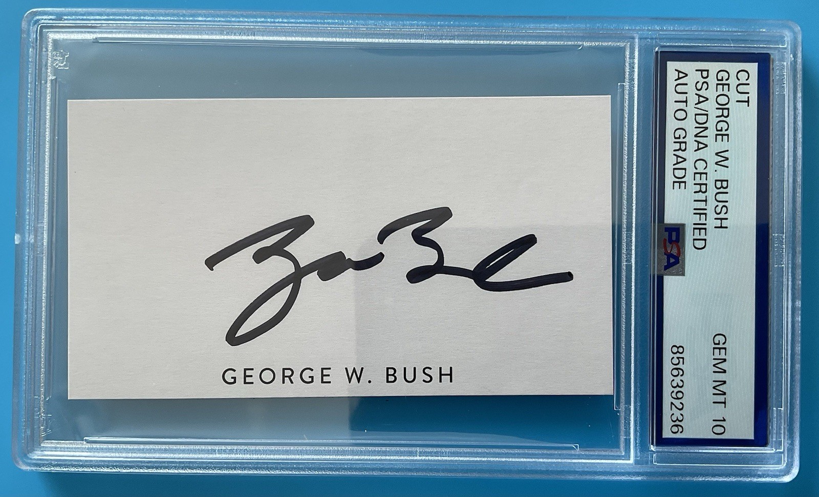 President George W Bush Cut Signed Auto PSA 10 Certified
