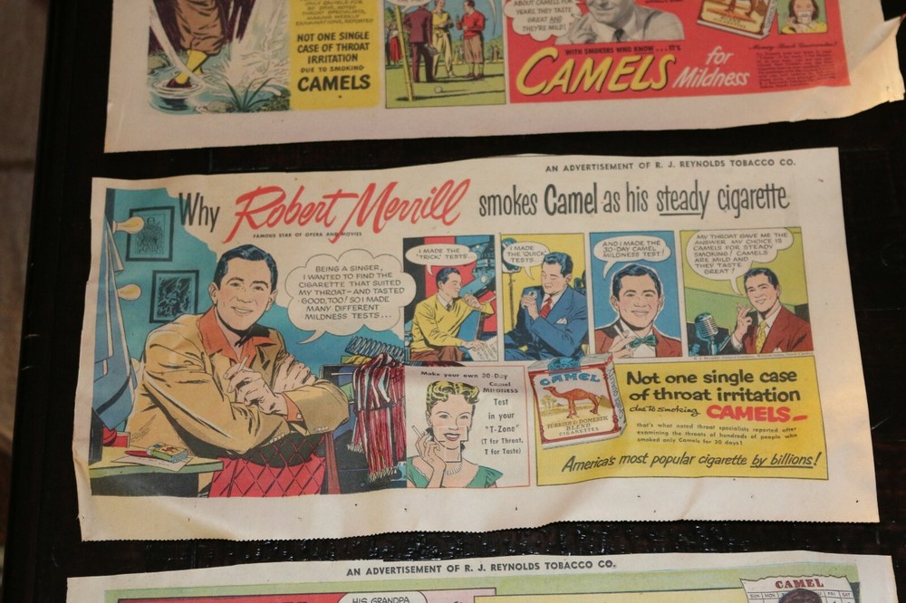 1950's Camel Cigarette comic advertisement 7"x15" (third page) YOU PICK FROM 7