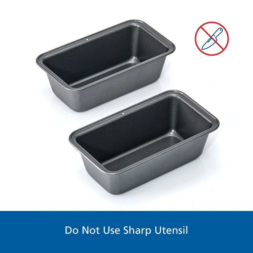 Nonstick Mini Loaf Pan 5.7x3x2 Inch 2-Pack Small Bread Baking