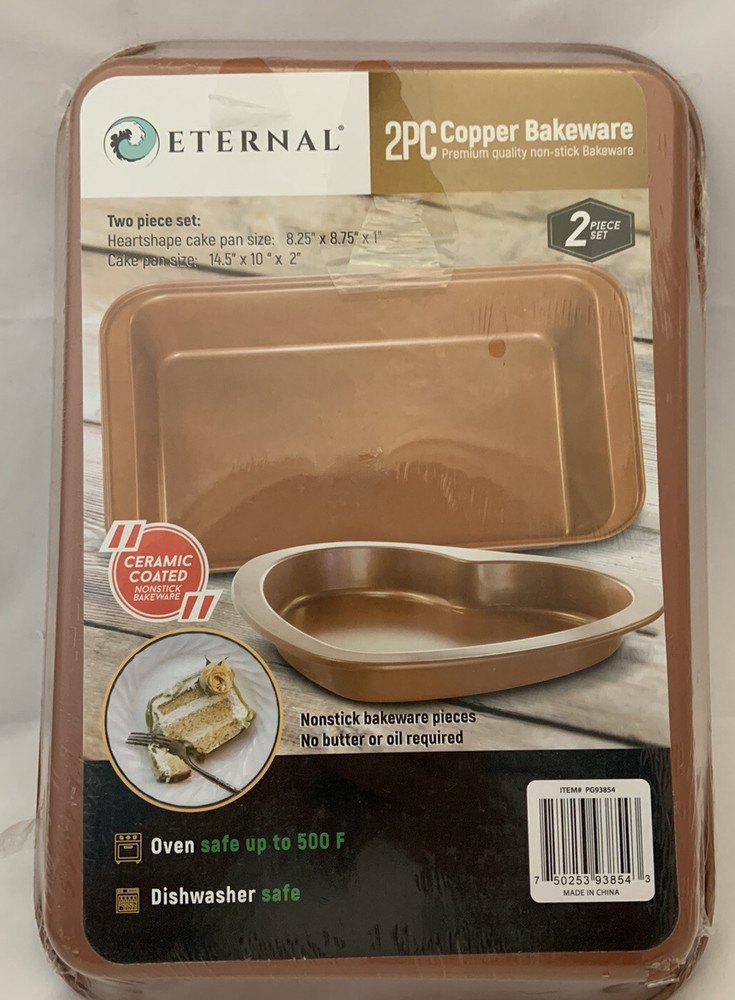 2 piece copper bakeware set
