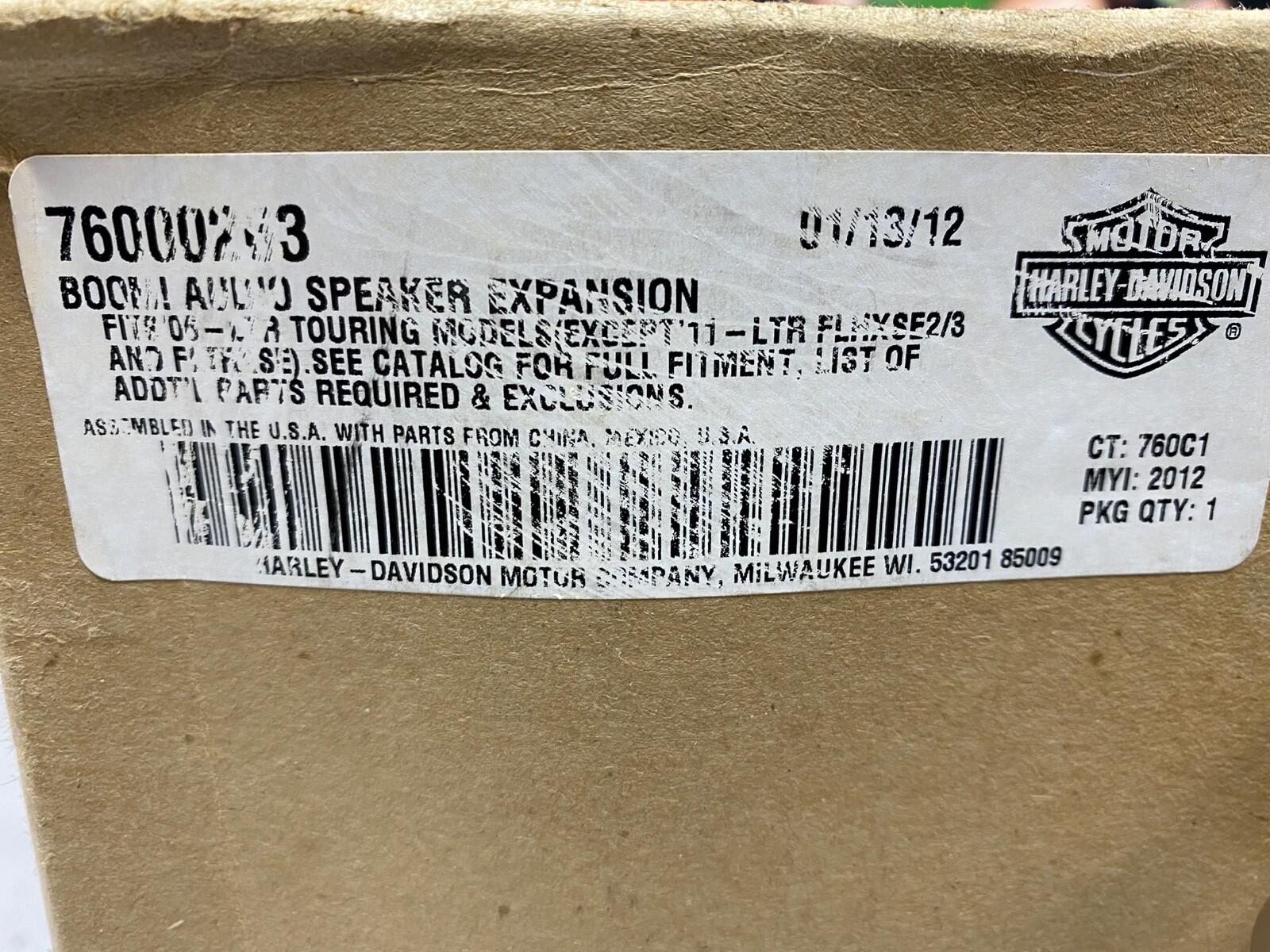 MTX Boom '06-'13 OEM Harley Touring Amplifier Audio Saddlebag Speaker Wiring Kit