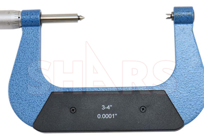 SHARS 3-4" SCREW THREAD CARBIDE MICROMETER MULTI ANVILS .0001 NEW P}