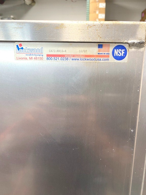 Bakery Food Aluminum Cabinet/ Lockwood CA72-RR18-R /NSF/ 18 Full-Sheet Pan